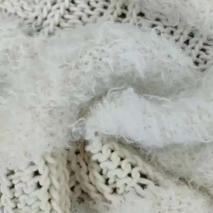 China Yarn for Round Neck Pullover (Sweater),Roll Neck Jumper (Sweater),Womens Short Hoodie Feather Yarn Fancy Yarn Polyester White color buy from China wholesaler bulk order at wholesale price free worldwide shipping Alibaba