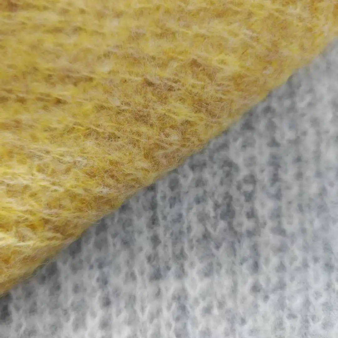 China Yarn for Open Cardigan (Sweater),Full-Zipper Cardigan (Sweater),Half-Zipper Cardigan (Sweater) Mossy Yarn Fancy Yarn Wool Recycled Polyester Nylon Polyester Spandex yellow color buy from China wholesaler bulk order at wholesale price free worldwide shipping Alibaba