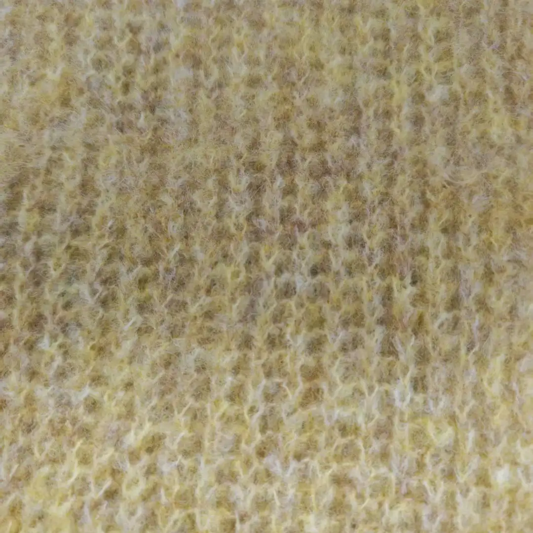 China Yarn for Open Cardigan (Sweater),Full-Zipper Cardigan (Sweater),Half-Zipper Cardigan (Sweater) Mossy Yarn Fancy Yarn Wool Recycled Polyester Nylon Polyester Spandex yellow color buy from China wholesaler bulk order at wholesale price free worldwide shipping Alibaba