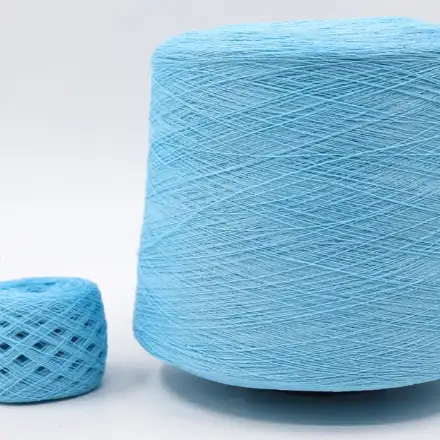 China Yarn for Ladies Vest (Sweater),Men’s Vest (Sweater),Round Neck Pullover (Sweater),Polo T-shirt (Sweater),Kids Crew-Neck Cardigan (Sweater) Double Twist Spun Regular Yarn Lyocell Polyester medium blue color buy from China wholesaler bulk order at wholesale price free worldwide shipping Alibaba