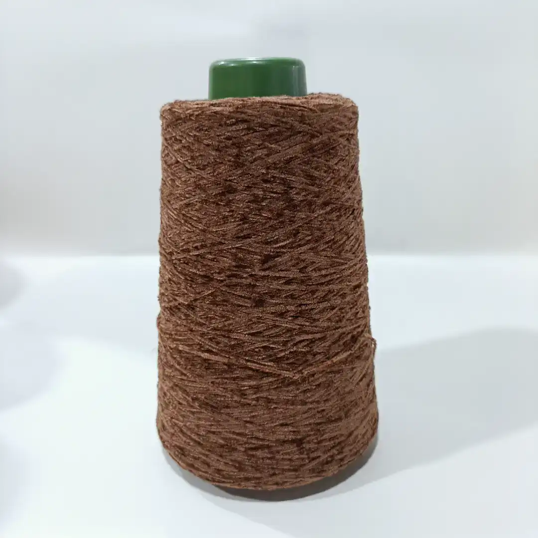 China Yarn for Ladies Vest (Sweater),Men’s Vest (Sweater),Men's Pants (Sweater),Women's Pants (Sweater) Shiny Chenille Fancy Yarn Polyester 咖啡、黑色、米白、大红 color buy from China wholesaler bulk order at wholesale price free worldwide shipping Alibaba