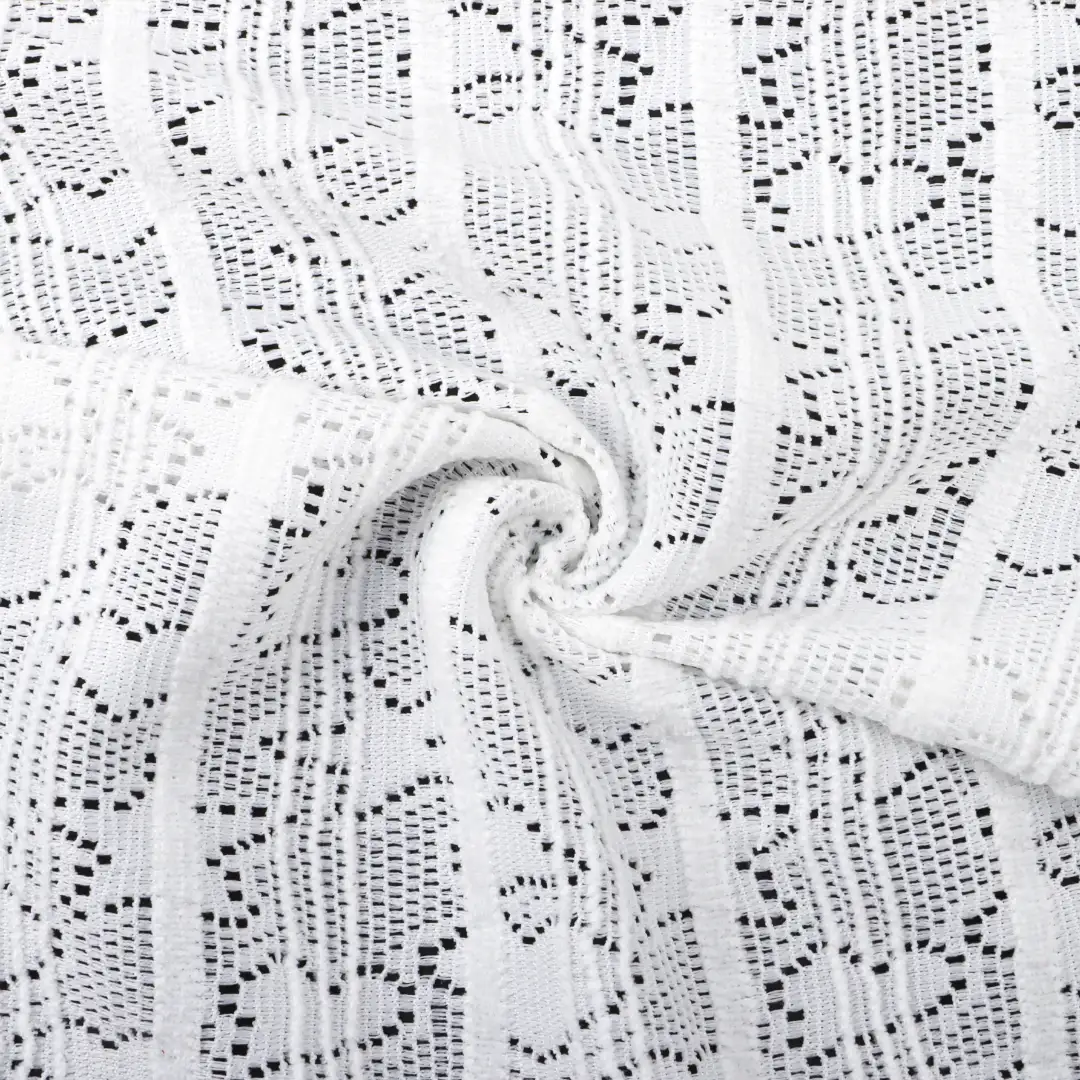 China Fabric for Shirt,Tank Top,Blouse,Skirt,Shorts Lace Knit Fabric Polyester Spandex white color buy from China wholesaler bulk order at wholesale price free worldwide shipping Alibaba
