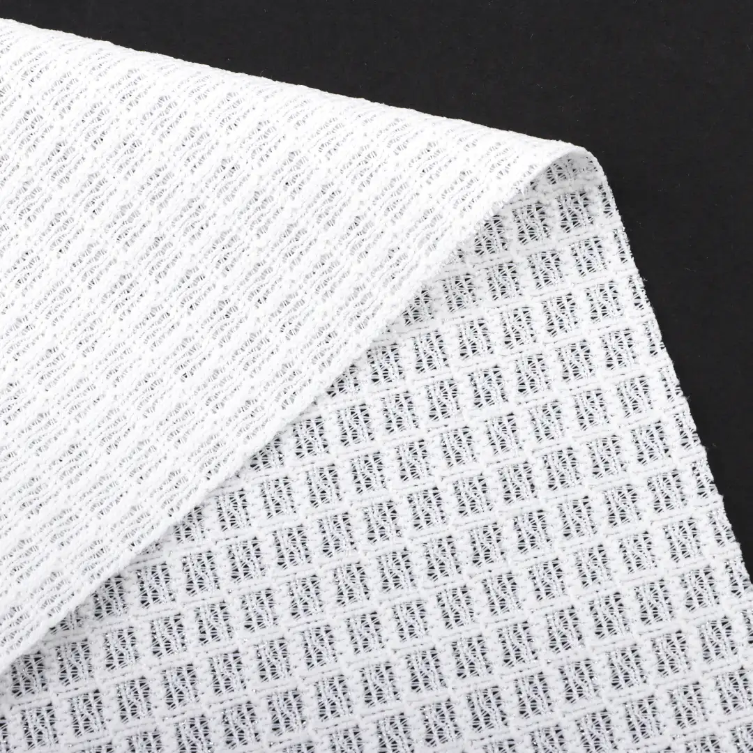 China Fabric for Shirt,Tank Top,Blouse,Skirt,Shorts Lace Knit Fabric Polyester Spandex white color buy from China wholesaler bulk order at wholesale price free worldwide shipping Alibaba