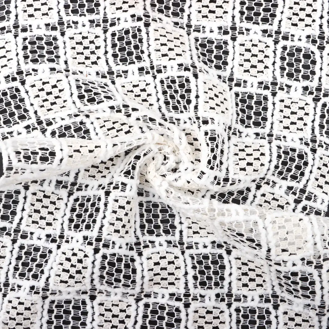 China Fabric for Shirt,Tank Top,Blouse,Skirt,Shorts Lace Knit Fabric Polyester Cotton cream color buy from China wholesaler bulk order at wholesale price free worldwide shipping Alibaba