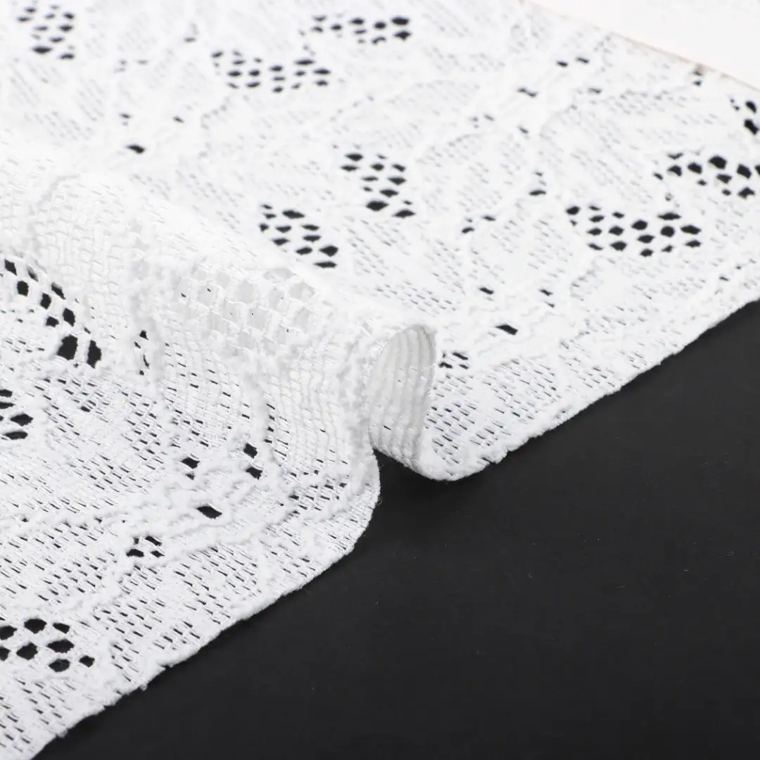 China Fabric for Shirt,Tank Top,Blouse,Skirt,Shorts Lace Knit Fabric Polyester Spandex white color buy from China wholesaler bulk order at wholesale price free worldwide shipping Alibaba