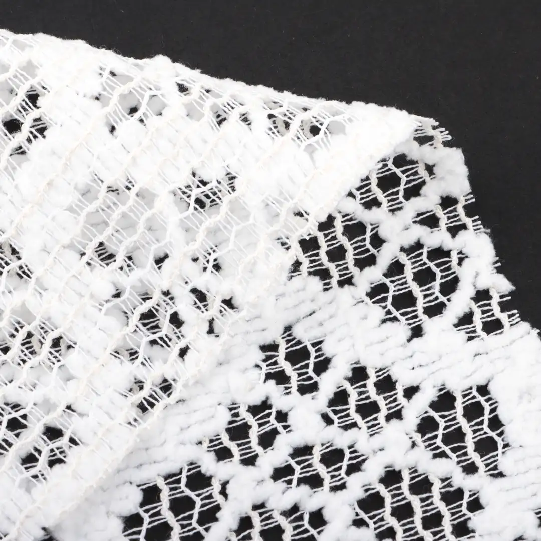 China Fabric for Shirt,Tank Top,Blouse,Skirt,Shorts Lace Knit Fabric Polyester Cotton white color buy from China wholesaler bulk order at wholesale price free worldwide shipping Alibaba