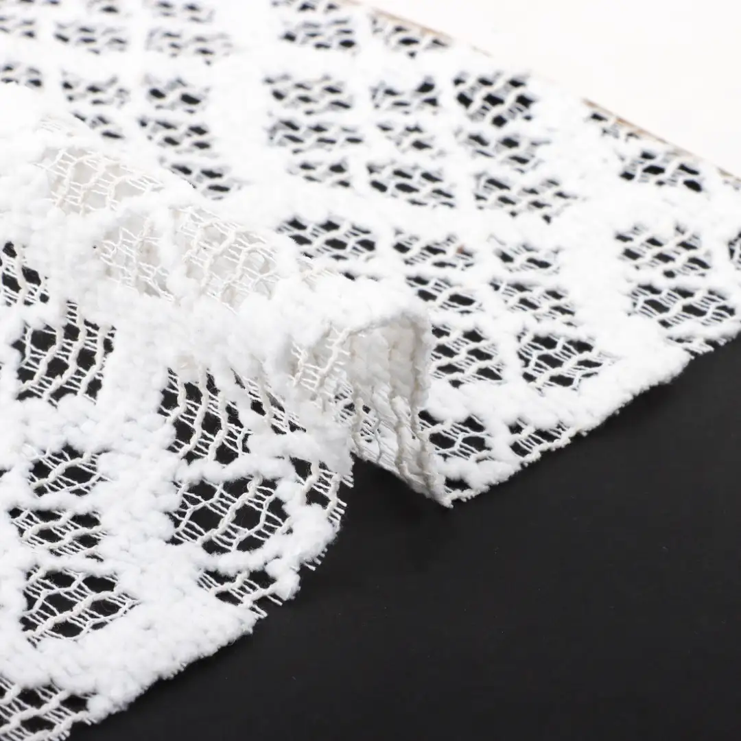 China Fabric for Shirt,Tank Top,Blouse,Skirt,Shorts Lace Knit Fabric Polyester Cotton white color buy from China wholesaler bulk order at wholesale price free worldwide shipping Alibaba