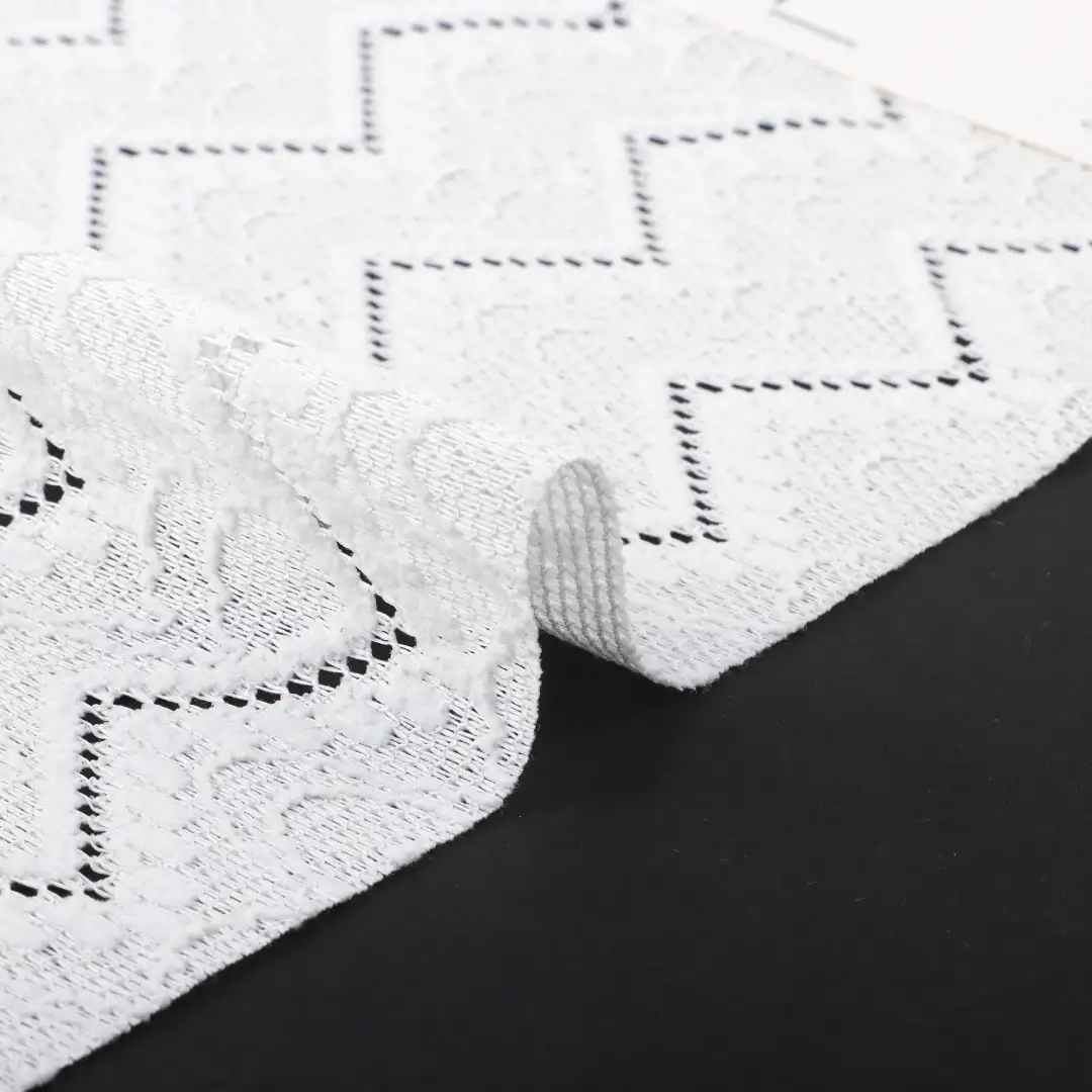 China Fabric for Shirt,Tank Top,Blouse,Skirt,Shorts Lace Knit Fabric Polyester Spandex white color buy from China wholesaler bulk order at wholesale price free worldwide shipping Alibaba
