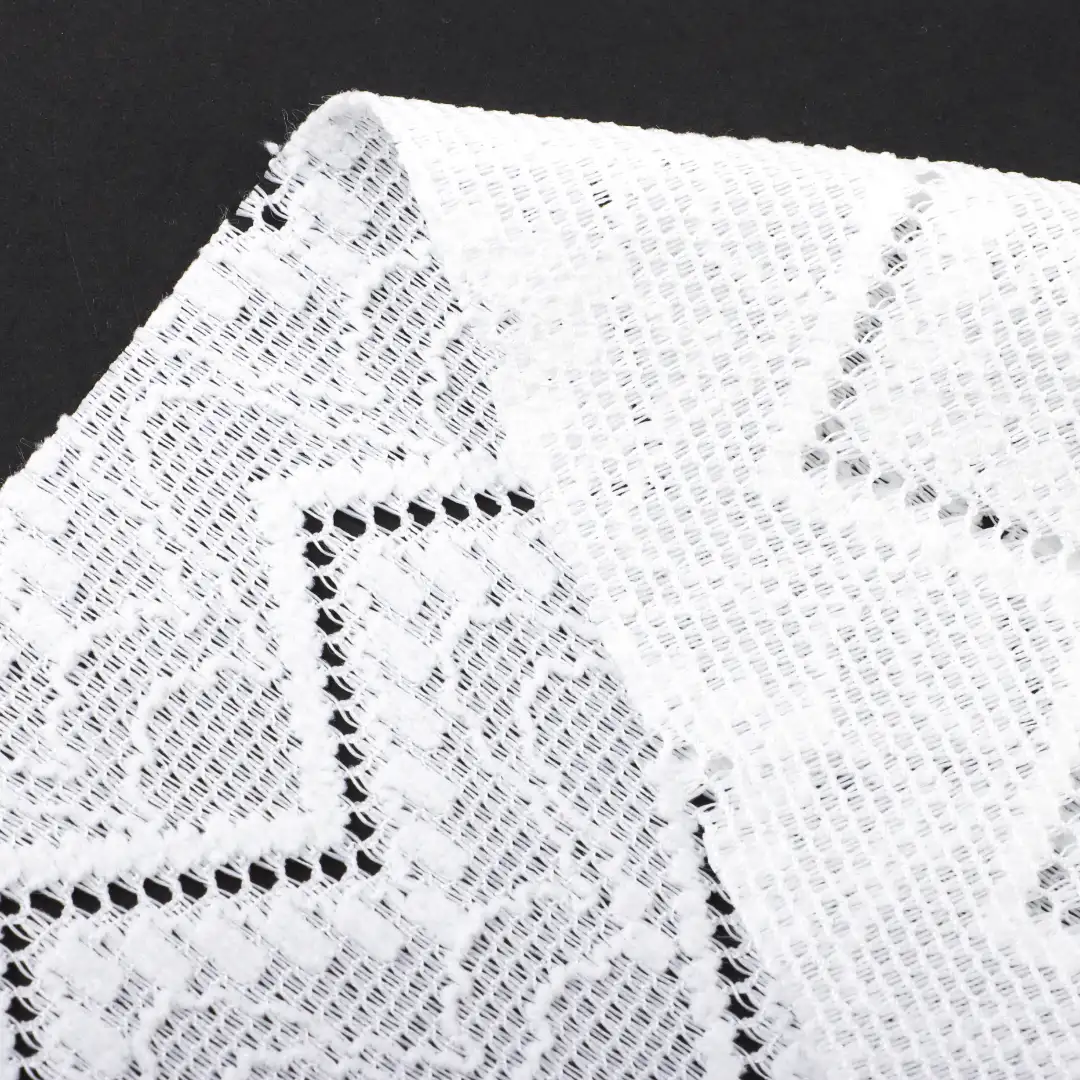 China Fabric for Shirt,Tank Top,Blouse,Skirt,Shorts Lace Knit Fabric Polyester Spandex white color buy from China wholesaler bulk order at wholesale price free worldwide shipping Alibaba