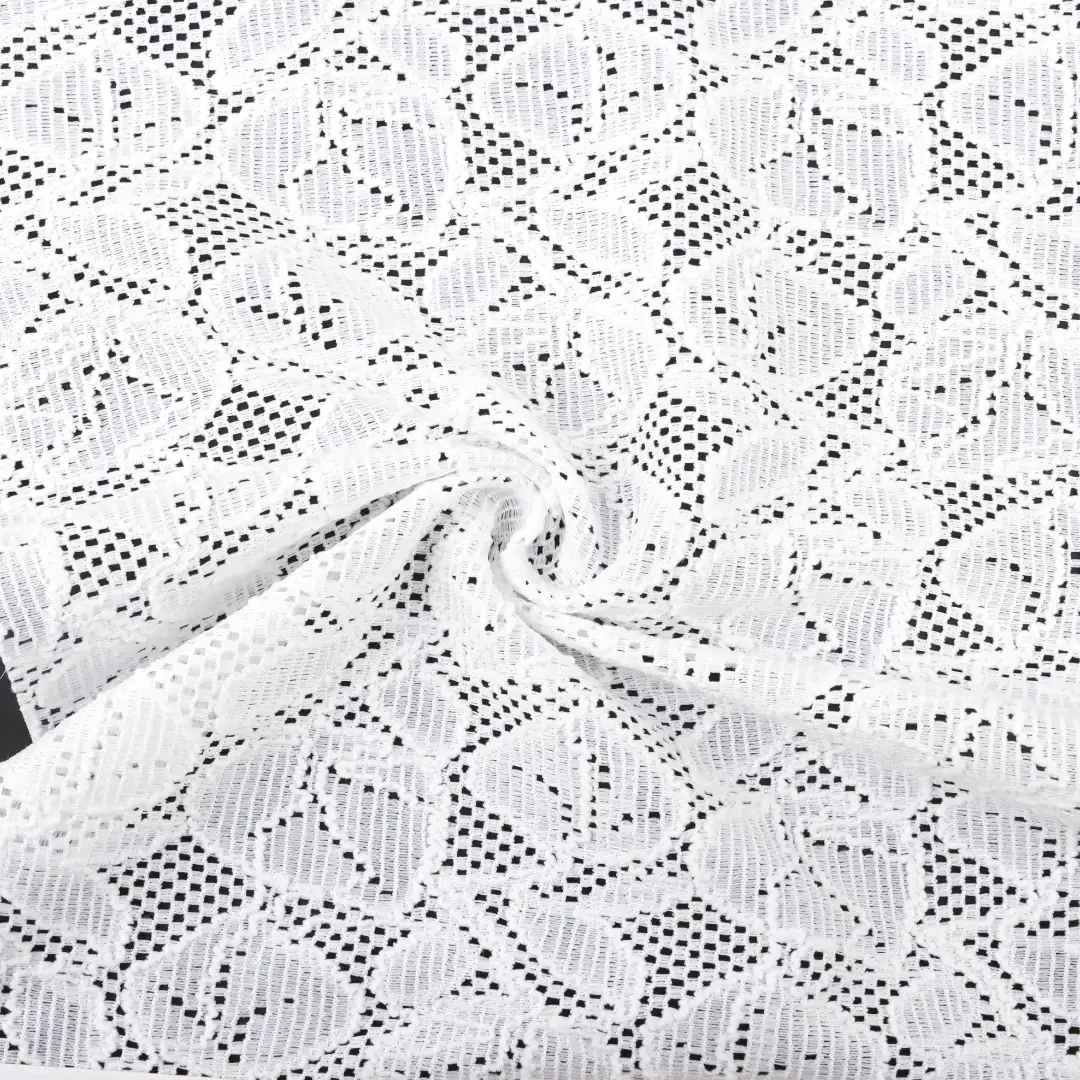China Fabric for Shirt,Tank Top,Blouse,Skirt,Shorts Lace Knit Fabric Polyester Spandex white color buy from China wholesaler bulk order at wholesale price free worldwide shipping Alibaba