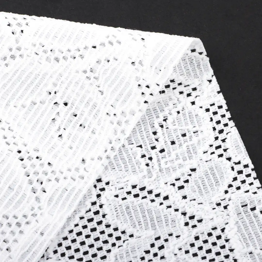China Fabric for Shirt,Tank Top,Blouse,Skirt,Shorts Lace Knit Fabric Polyester Spandex white color buy from China wholesaler bulk order at wholesale price free worldwide shipping Alibaba