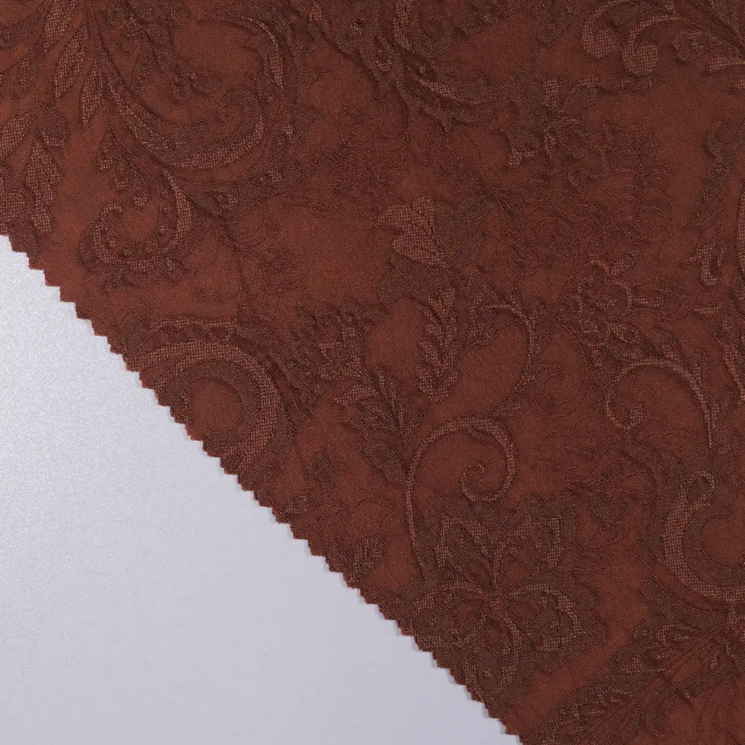 China Fabric for Shirt,Skirt Jacquard Synthetic Woven Fabric Viscose dark red color buy from China wholesaler bulk order at wholesale price free worldwide shipping Alibaba