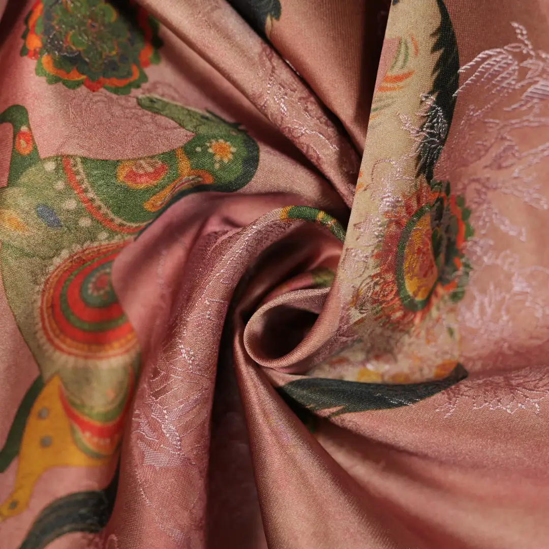 China Fabric for Shirt,Womens Paneled Tank Dress,Girls Back Slit Skirt,Womens Adjustable Half-Zip Maxi Pinafore Dress,Womens Asymmetrical Ruffled Skirt Jacquard Woven Blended Fabric Viscose Polyester green color buy from China wholesaler bulk order at wholesale price free worldwide shipping Alibaba