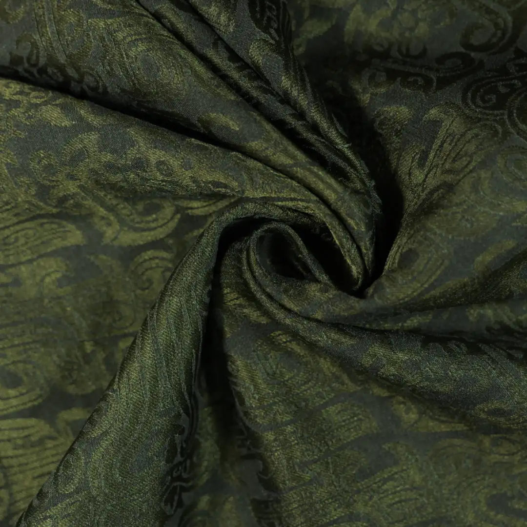 China Fabric for Shirt,Skirt Jacquard Woven Blended Fabric Viscose Modal Wool green color buy from China wholesaler bulk order at wholesale price free worldwide shipping Alibaba