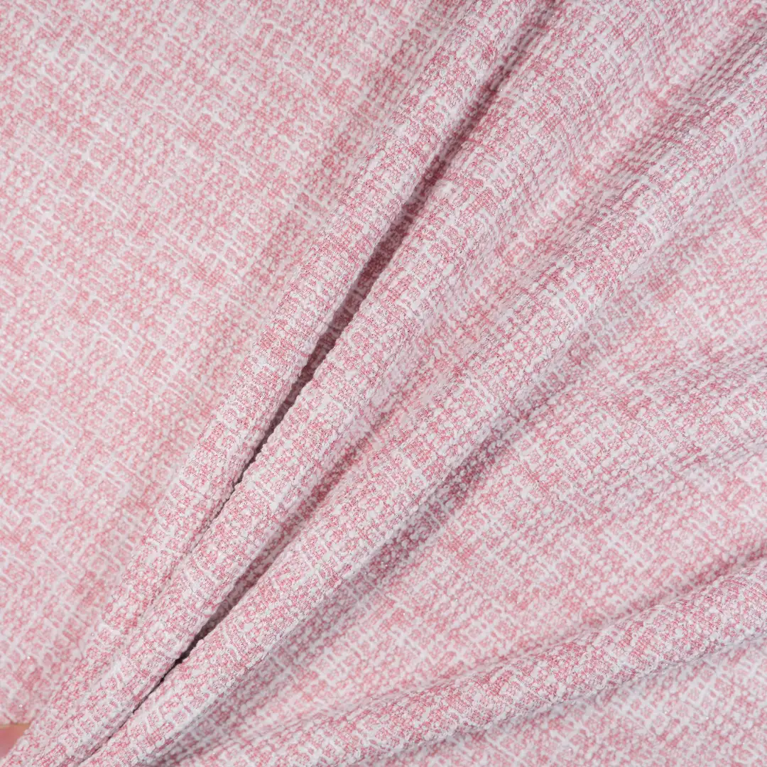 China Fabric for Skirt,Girls Beach Cami Mini Dress Jacquard Knit Fabric Polyester Spandex Lurex pink color buy from China wholesaler bulk order at wholesale price free worldwide shipping Alibaba