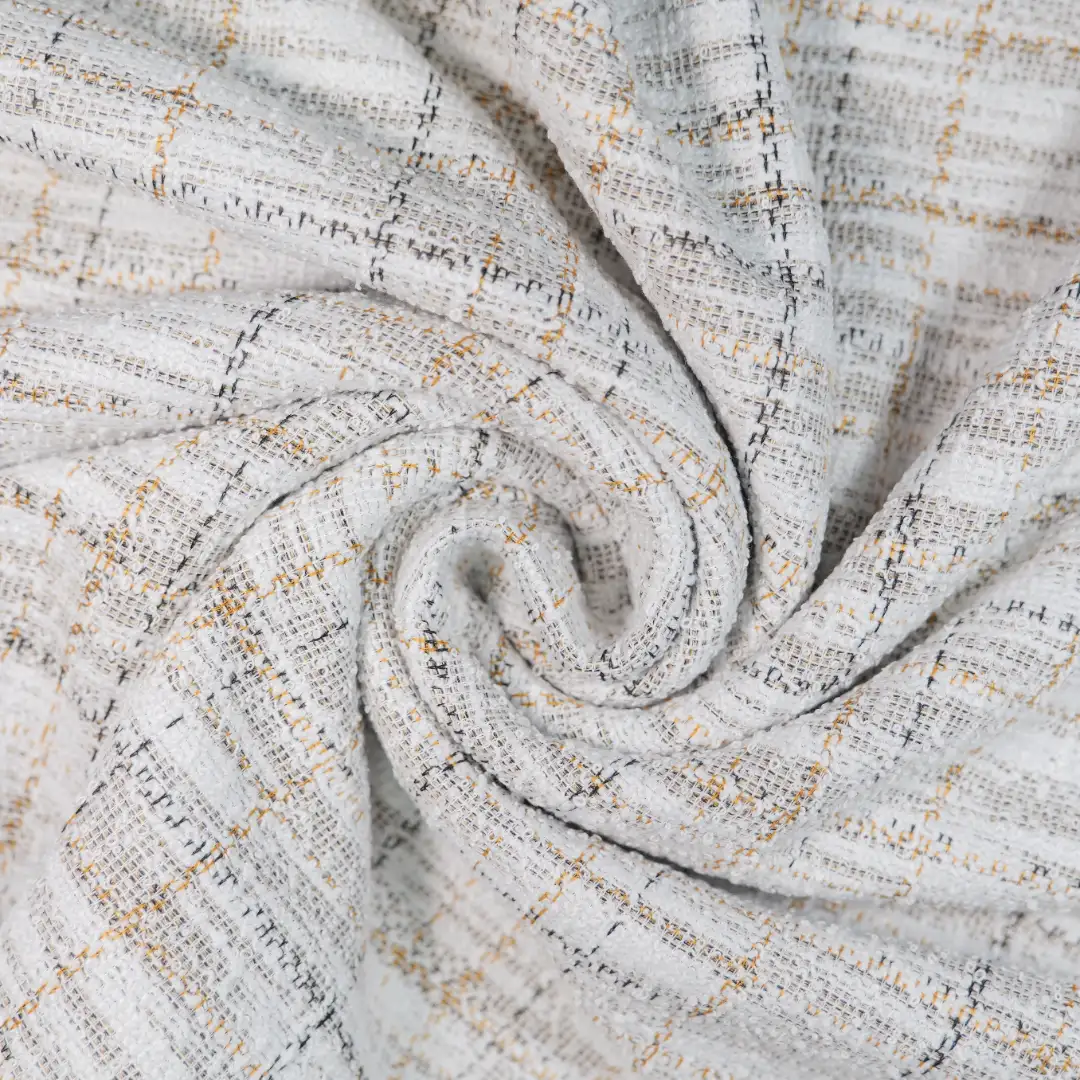 China Fabric for Jackets,Skirt,Shorts Yarn-dyed fabric Knit Fabric Polyester Elastane white color buy from China wholesaler bulk order at wholesale price free worldwide shipping Alibaba