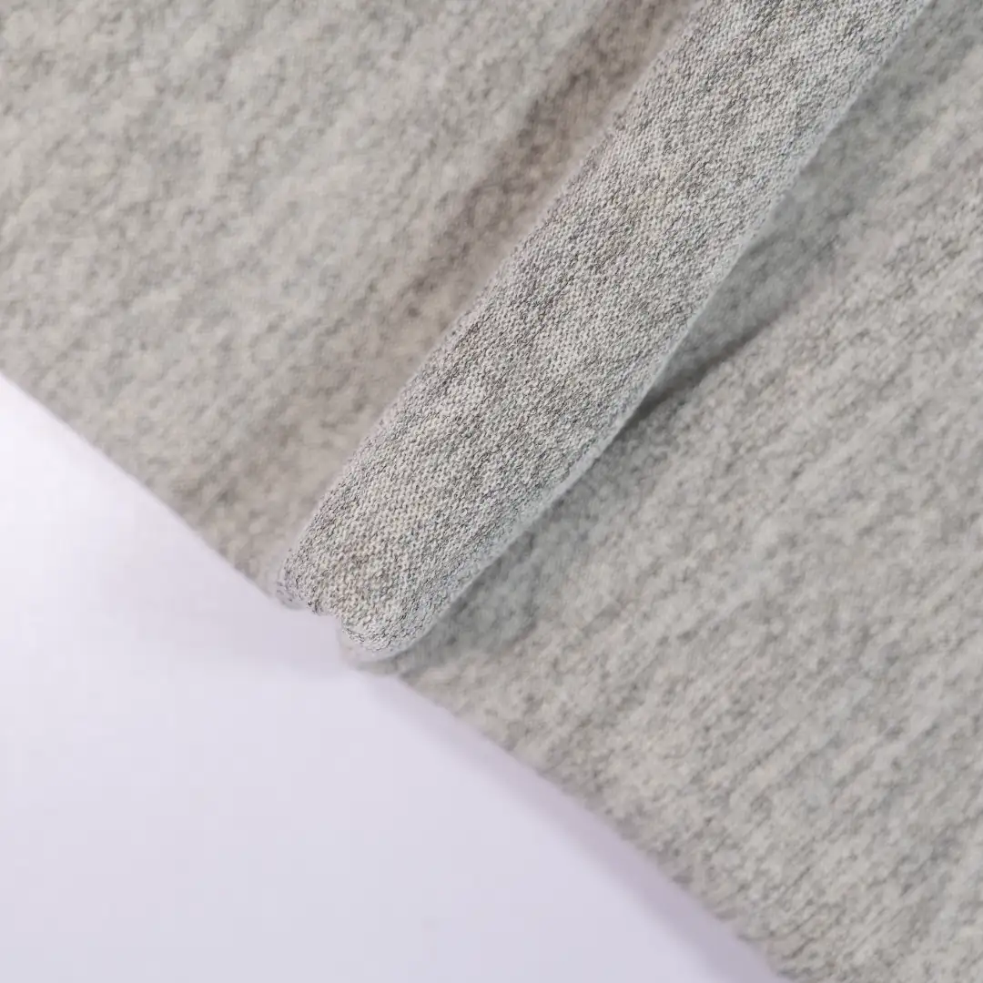 China Fabric for Shorts,Hoodie,Shirt Half Sleeve Zipper (Sweater) Single Jersey Knit Fabric Polyester Rayon Spandex grey color buy from China wholesaler bulk order at wholesale price free worldwide shipping Alibaba
