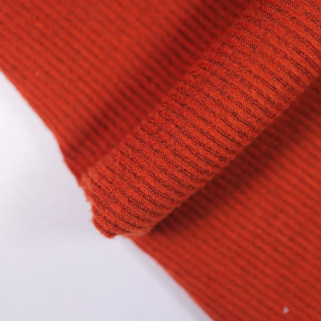 China Fabric for Pants,T-Shirt Rib Knit Fabric Polyester Spandex red color buy from China wholesaler bulk order at wholesale price free worldwide shipping Alibaba