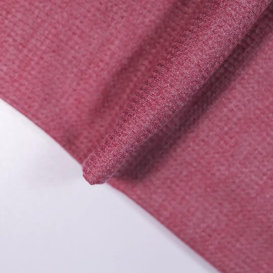 China Fabric for Skirt,Hoodie,Wide Leg Trousers Waffle Knit Fabric Polyester Rayon red color buy from China wholesaler bulk order at wholesale price free worldwide shipping Alibaba