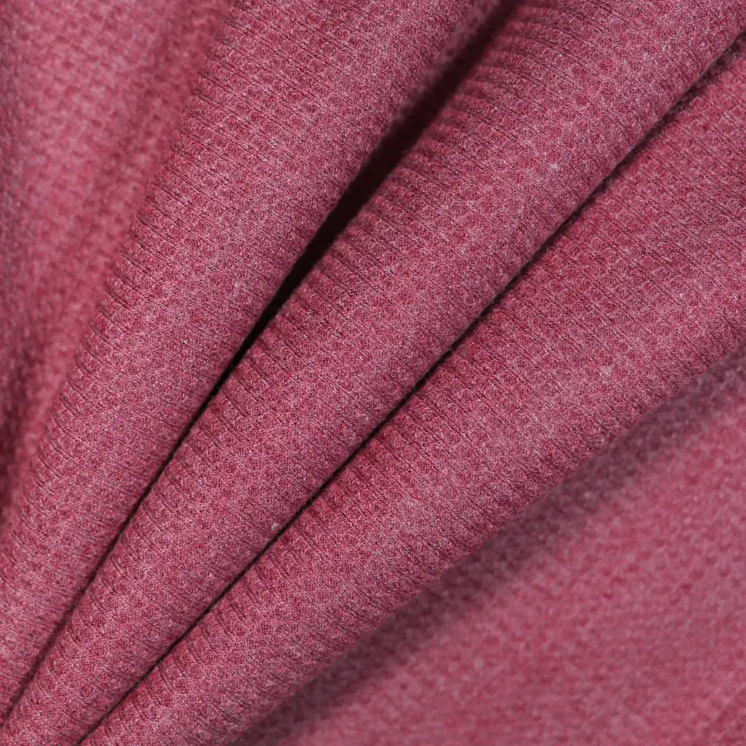 China Fabric for Skirt,Hoodie,Wide Leg Trousers Waffle Knit Fabric Polyester Rayon red color buy from China wholesaler bulk order at wholesale price free worldwide shipping Alibaba