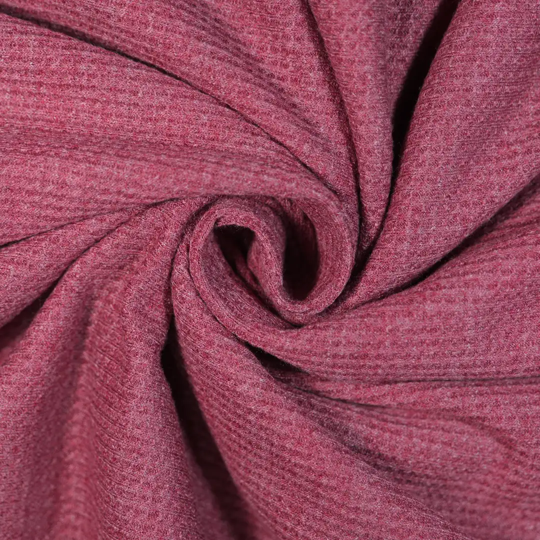China Fabric for Skirt,Hoodie,Wide Leg Trousers Waffle Knit Fabric Polyester Rayon red color buy from China wholesaler bulk order at wholesale price free worldwide shipping Alibaba