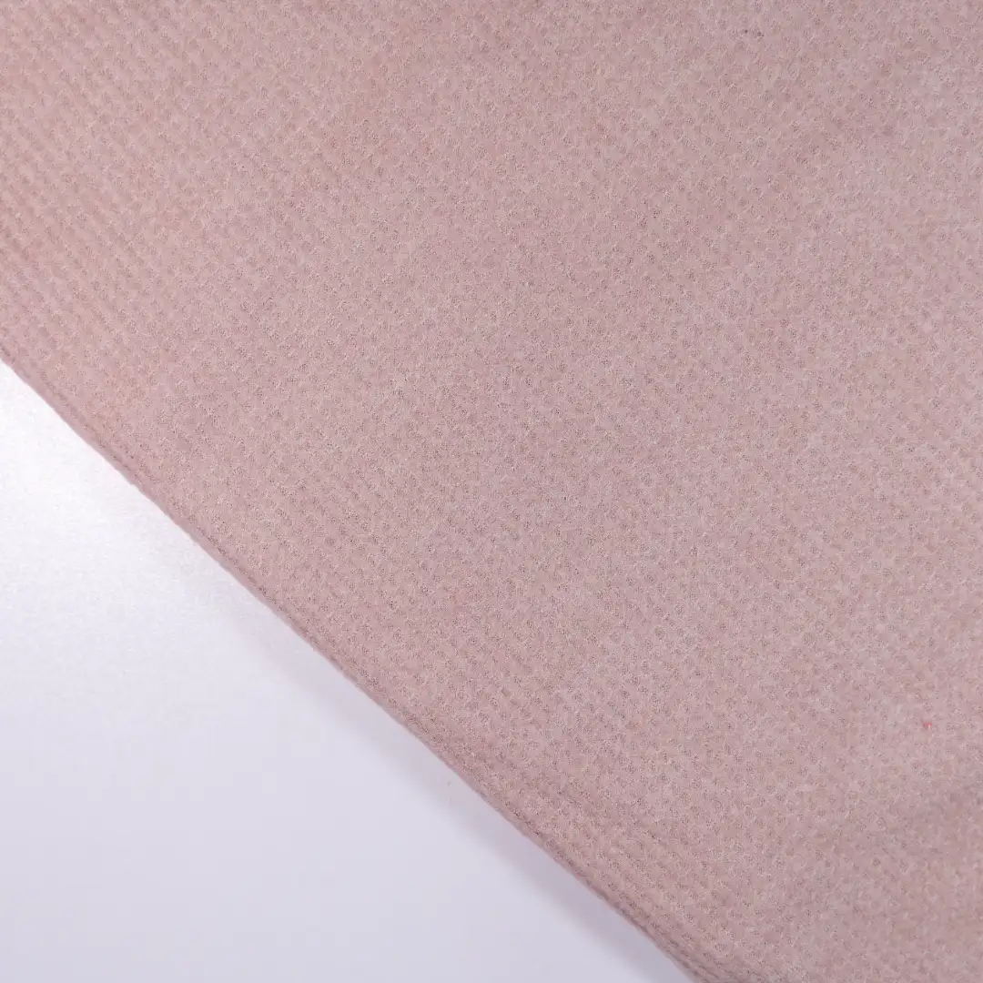 China Fabric for Hoodie,Wide Leg Trousers,Drawstring Wide Leg Trousers Waffle Knit Fabric Polyester Rayon Salmon color buy from China wholesaler bulk order at wholesale price free worldwide shipping Alibaba
