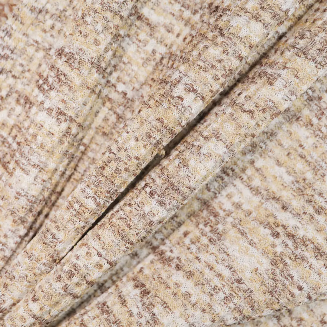 China Fabric for Jackets,Blazer,Blouse,Hoodie,Loungewear Waffle Knit Fabric Polyester Spandex khaki color buy from China wholesaler bulk order at wholesale price free worldwide shipping Alibaba