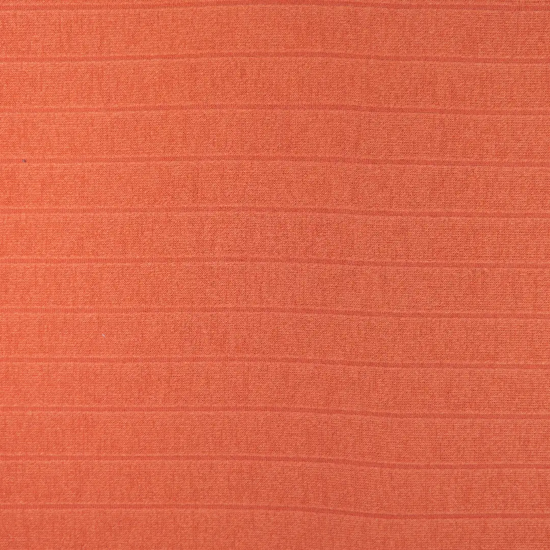 China Fabric for Loungewear,Casual Long Sleeve Crop Shirt,Irregular Cami,Kids Peter Pan Collar Dress Rib Knit Fabric Polyester Recycled Spandex orange color buy from China wholesaler bulk order at wholesale price free worldwide shipping Alibaba