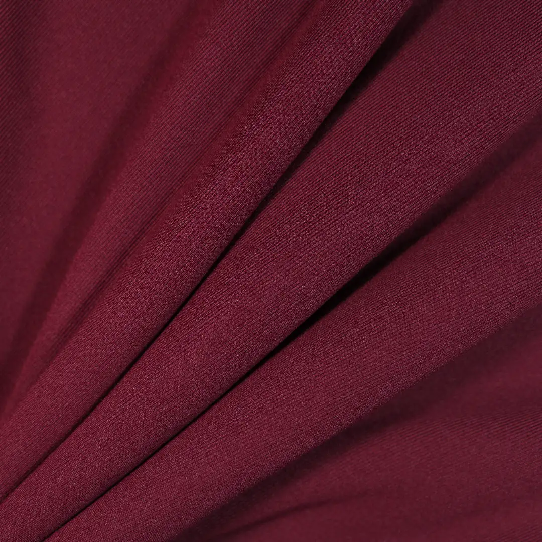 China Fabric for T-Shirt,Polo Shirt,Skirt Polar Fleece Knit Fabric Polyester Spandex dark red color buy from China wholesaler bulk order at wholesale price free worldwide shipping Alibaba