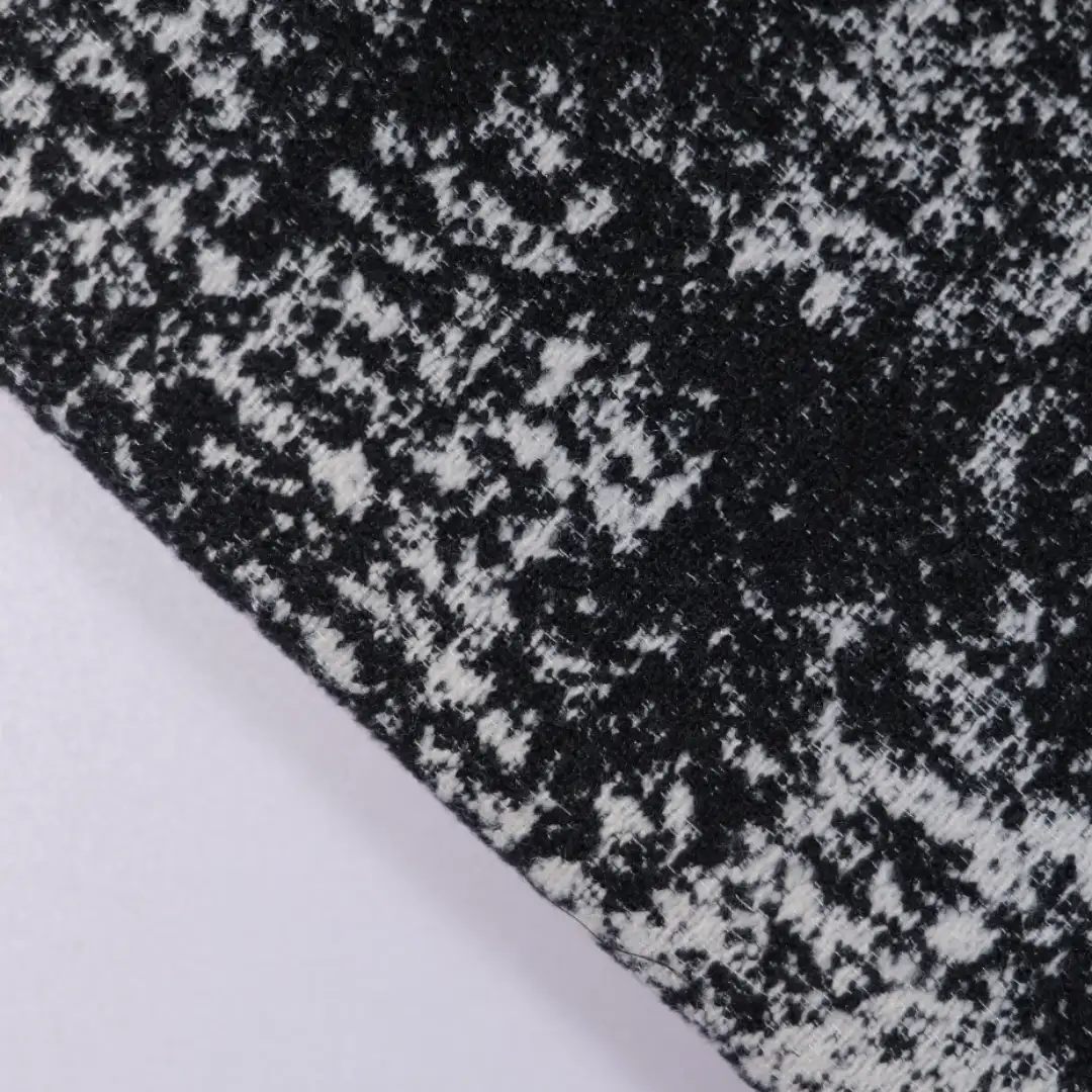 China Fabric for Skirt,Overcoat Chanel-Style Fabric Woolen Polyester black color buy from China wholesaler bulk order at wholesale price free worldwide shipping Alibaba