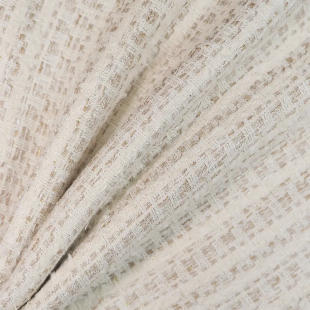 China Fabric for Skirt,Tank Midi Dress Chanel-Style Fabric Woolen Polyester Rayon white color buy from China wholesaler bulk order at wholesale price free worldwide shipping Alibaba