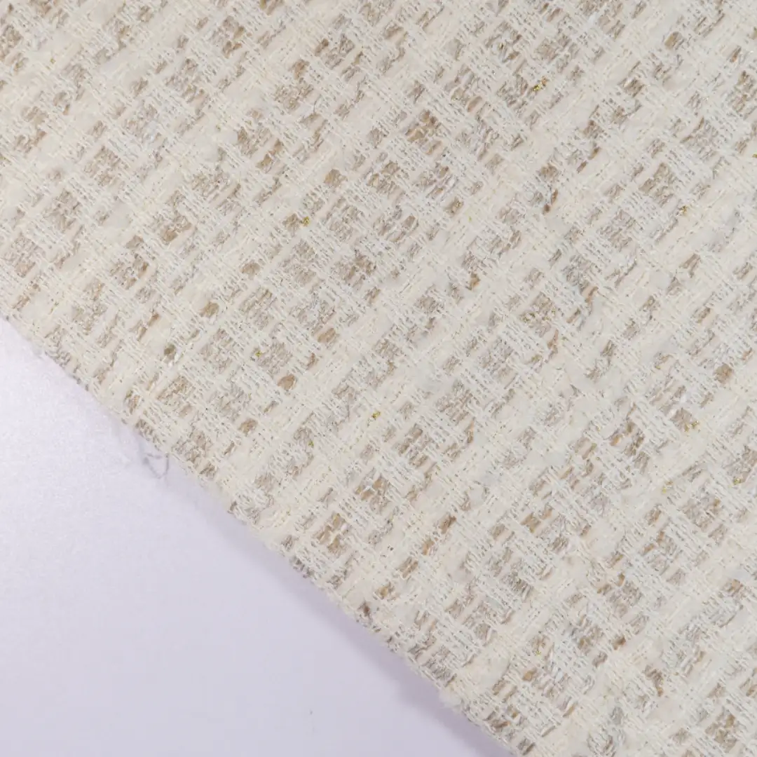 China Fabric for Skirt,Tank Midi Dress Chanel-Style Fabric Woolen Polyester Rayon white color buy from China wholesaler bulk order at wholesale price free worldwide shipping Alibaba