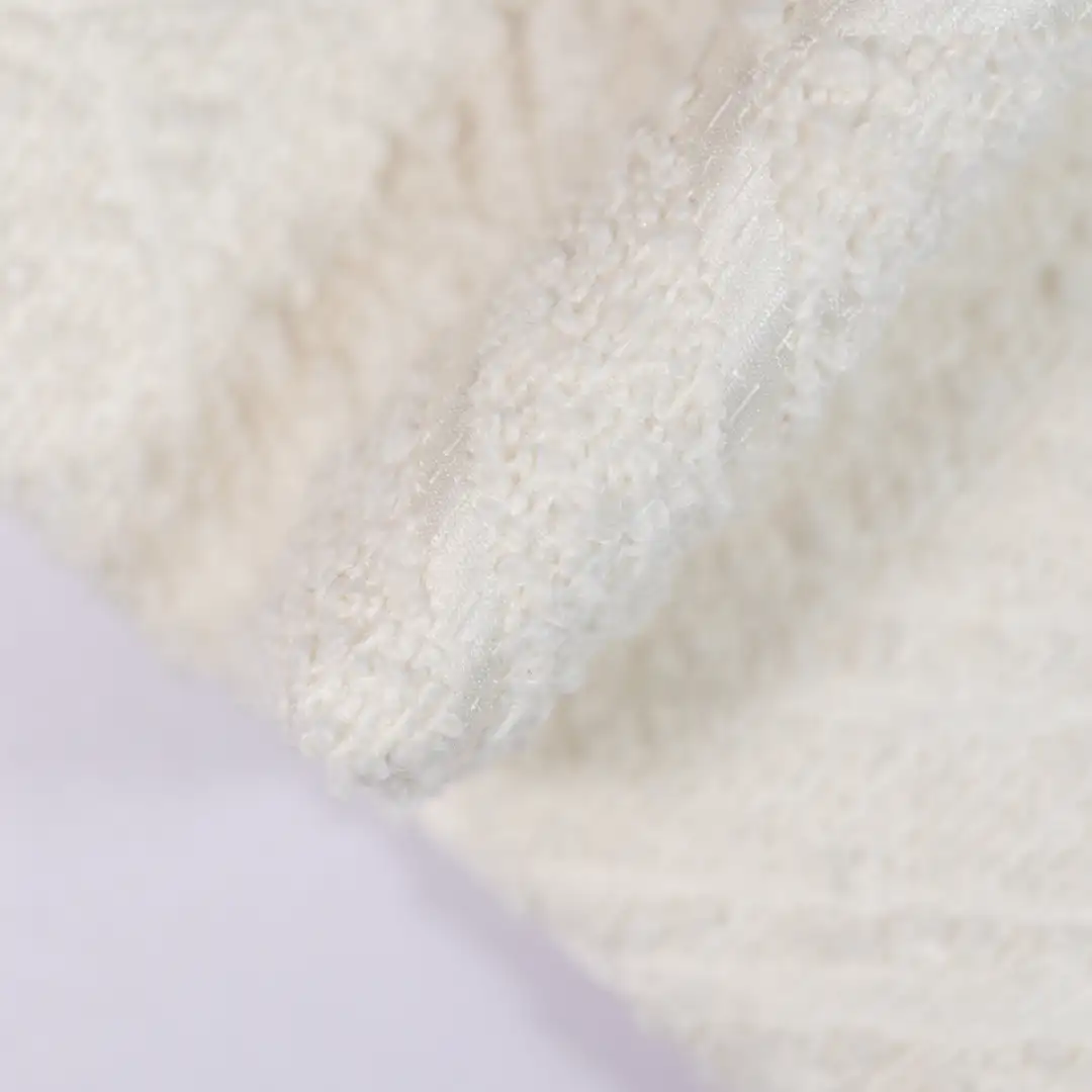 China Fabric for Skirt,Overcoat Chanel-Style Fabric Woolen Polyester white color buy from China wholesaler bulk order at wholesale price free worldwide shipping Alibaba