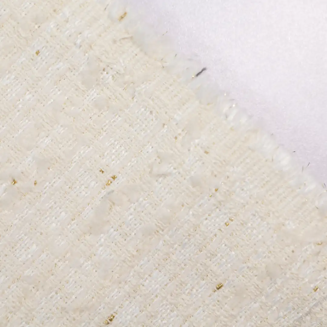 China Fabric for Skirt,Overcoat Chanel-Style Fabric Woolen Polyester Rayon white color buy from China wholesaler bulk order at wholesale price free worldwide shipping Alibaba