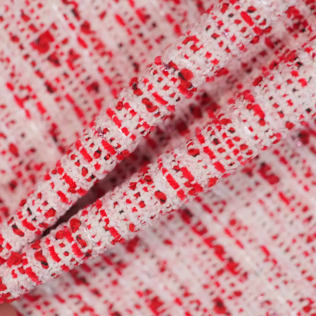 China Fabric for Jackets,Skirt Chanel-Style Fabric Woolen Polyester red color buy from China wholesaler bulk order at wholesale price free worldwide shipping Alibaba