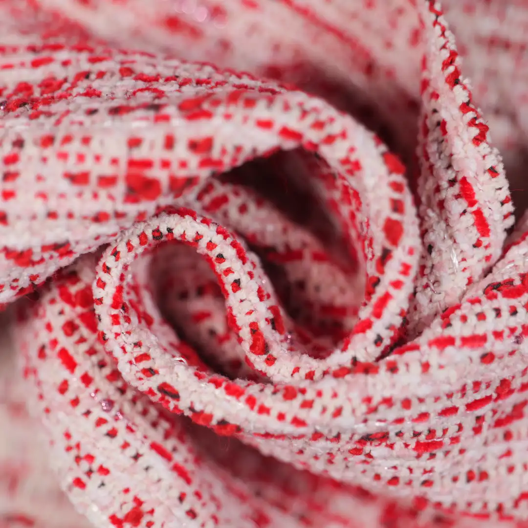 China Fabric for Jackets,Skirt Chanel-Style Fabric Woolen Polyester red color buy from China wholesaler bulk order at wholesale price free worldwide shipping Alibaba