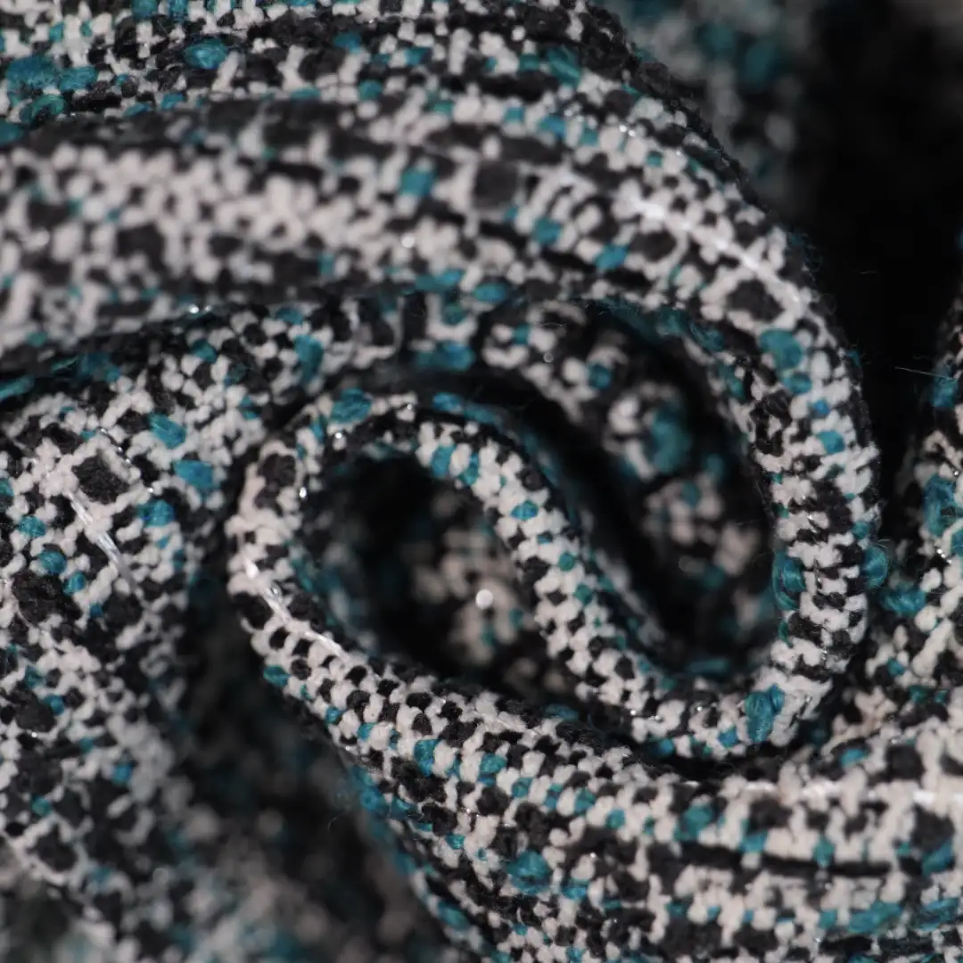 China Fabric for Skirt,Trench Coat Chanel-Style Fabric Woolen Polyester black color buy from China wholesaler bulk order at wholesale price free worldwide shipping Alibaba