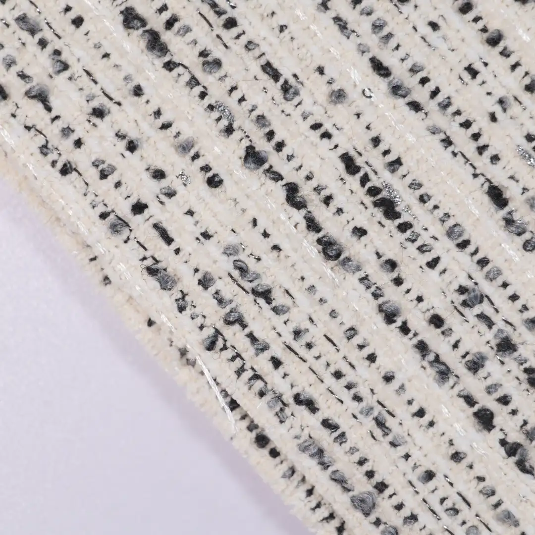 China Fabric for Skirt,Overcoat Chanel-Style Fabric Woolen Polyester black color buy from China wholesaler bulk order at wholesale price free worldwide shipping Alibaba