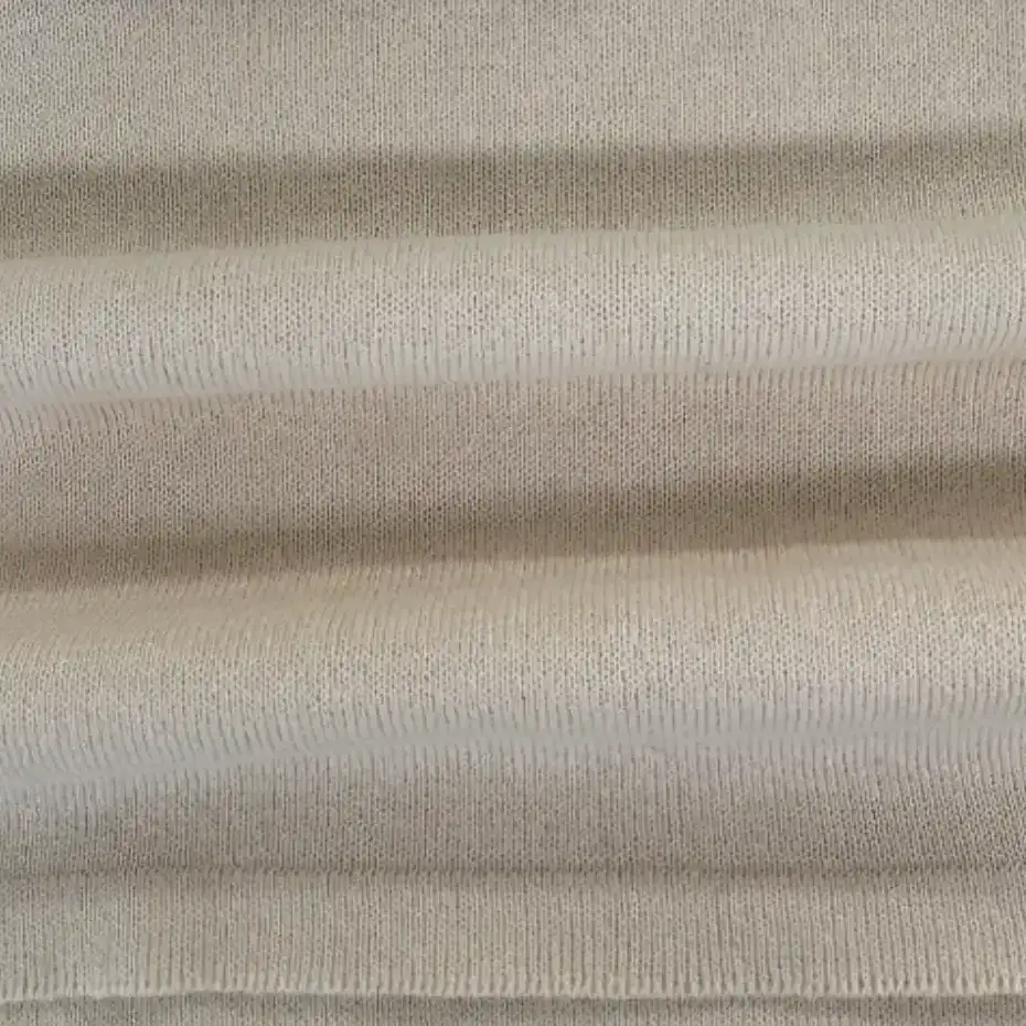 China Yarn for Ladies Vest (Sweater),Open Cardigan (Sweater),Crop Top Pullover (Sweater),T-shirt (Sweater),Polo T-shirt (Sweater),Dresses (Pullover) (Sweater) Semi-Worsted Spun Regular Yarn Recycled Polyester Cotton Beige color buy from China wholesaler bulk order at wholesale price free worldwide shipping Alibaba