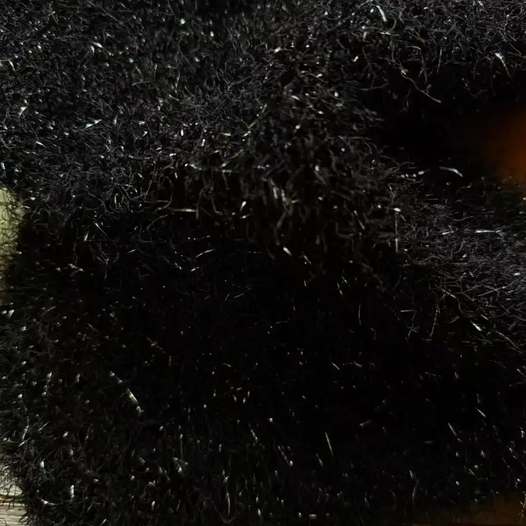 China Yarn for Tank Top,Round Neck Pullover (Sweater),Loungewear Feather Yarn Fancy Yarn Polyester Metallic fiber black color buy from China wholesaler bulk order at wholesale price free worldwide shipping Alibaba