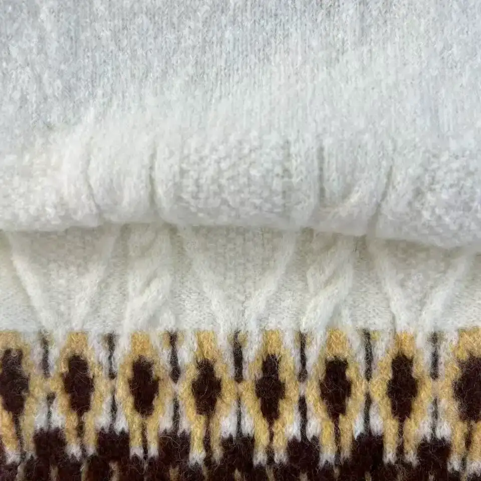 China Yarn for Open Cardigan (Sweater),Knitted Jacket (Sweater),Round Neck Pullover (Sweater),Hoodie  (Sweater) Mossy Yarn Fancy Yarn Acrylic Polyester Spandex off-white+brown+yellow color buy from China wholesaler bulk order at wholesale price free worldwide shipping Alibaba