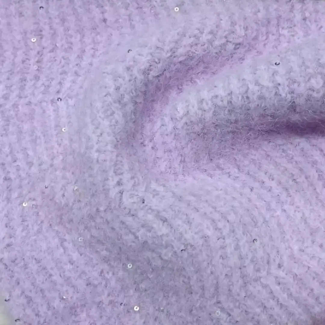China Yarn for Round Neck Pullover (Sweater),Hoodie  (Sweater),Dresses (Pullover) (Sweater),Skirt (Sweater),Roll Neck Jumper (Sweater) Mossy Yarn Fancy Yarn Wool Nylon Polyester Sequin Spandex blue, purple, sparkling color buy from China wholesaler bulk order at wholesale price free worldwide shipping Alibaba