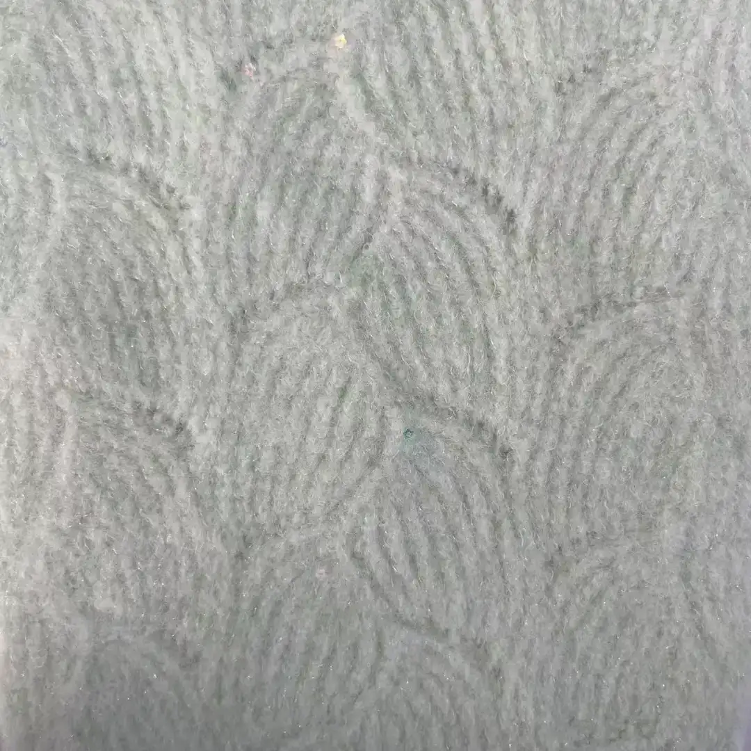 China Yarn for Open Cardigan (Sweater),Half-Zipper Cardigan (Sweater),Knitted Jacket (Sweater),Round Neck Pullover (Sweater),Crew Neck Pullover (Sweater) Mossy Yarn Fancy Yarn Wool Acrylic Nylon Polyester Sequin Spandex green+sparkling color buy from China wholesaler bulk order at wholesale price free worldwide shipping Alibaba