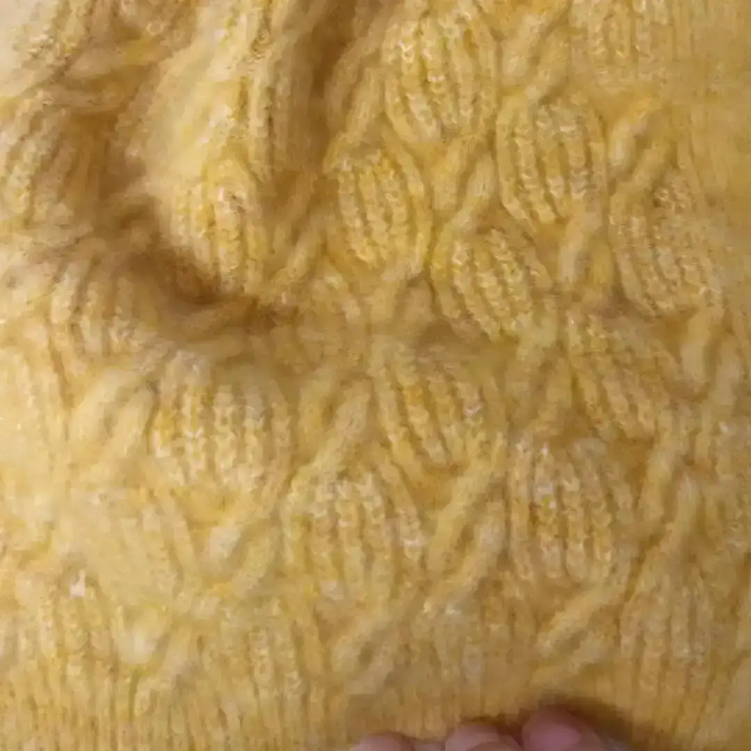 China Yarn for Kids Crew-Neck Cardigan (Sweater),Roll Neck Jumper (Sweater),Kids Ruffled Edge Jumper (Sweater),Kids Scalloped Hem Skirt (Sweater) Mossy Yarn Fancy Yarn Polyester Acrylic Nylon Wool Spandex yellow, brown, apricot-colored color buy from China wholesaler bulk order at wholesale price free worldwide shipping Alibaba