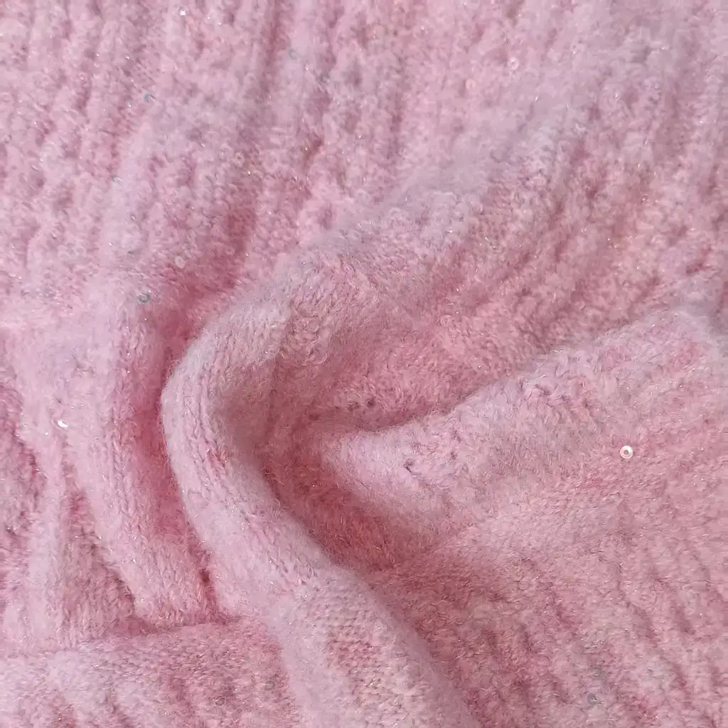 China Yarn for Knitted Jacket (Sweater),Round Neck Pullover (Sweater),Hoodie  (Sweater),Dresses (Pullover) (Sweater) Mossy Yarn Fancy Yarn Wool Acrylic Polyester Lurex Sequin Spandex pink+sparkling color buy from China wholesaler bulk order at wholesale price free worldwide shipping Alibaba