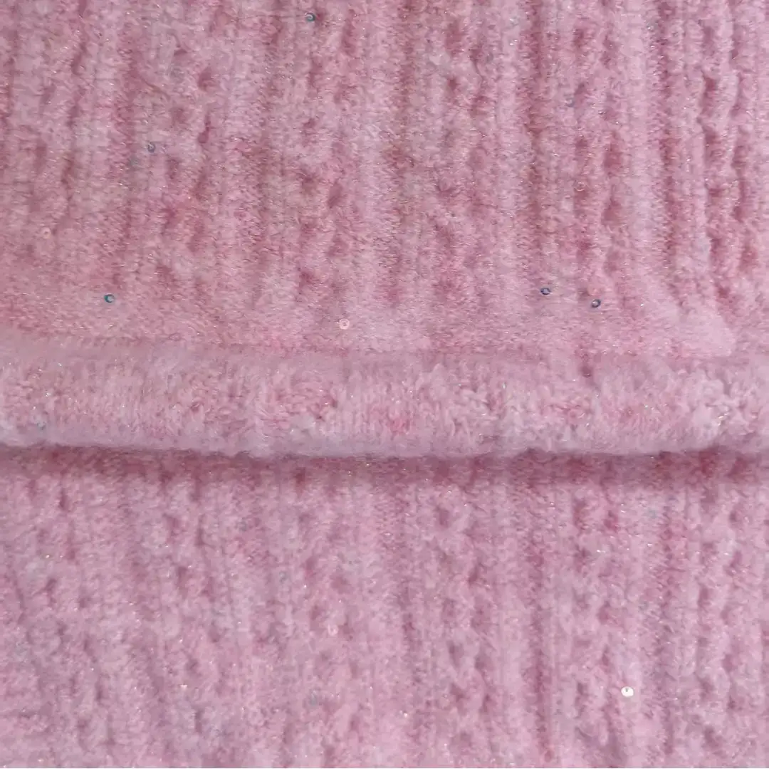 China Yarn for Knitted Jacket (Sweater),Round Neck Pullover (Sweater),Hoodie  (Sweater),Dresses (Pullover) (Sweater) Mossy Yarn Fancy Yarn Wool Acrylic Polyester Lurex Sequin Spandex pink+sparkling color buy from China wholesaler bulk order at wholesale price free worldwide shipping Alibaba