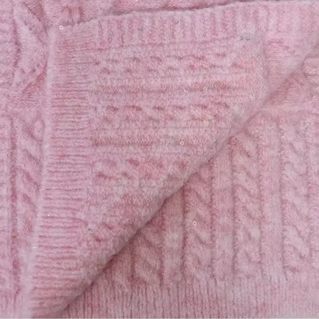 China Yarn for Knitted Jacket (Sweater),Round Neck Pullover (Sweater),Hoodie  (Sweater),Dresses (Pullover) (Sweater) Mossy Yarn Fancy Yarn Wool Acrylic Polyester Lurex Sequin Spandex pink+sparkling color buy from China wholesaler bulk order at wholesale price free worldwide shipping Alibaba
