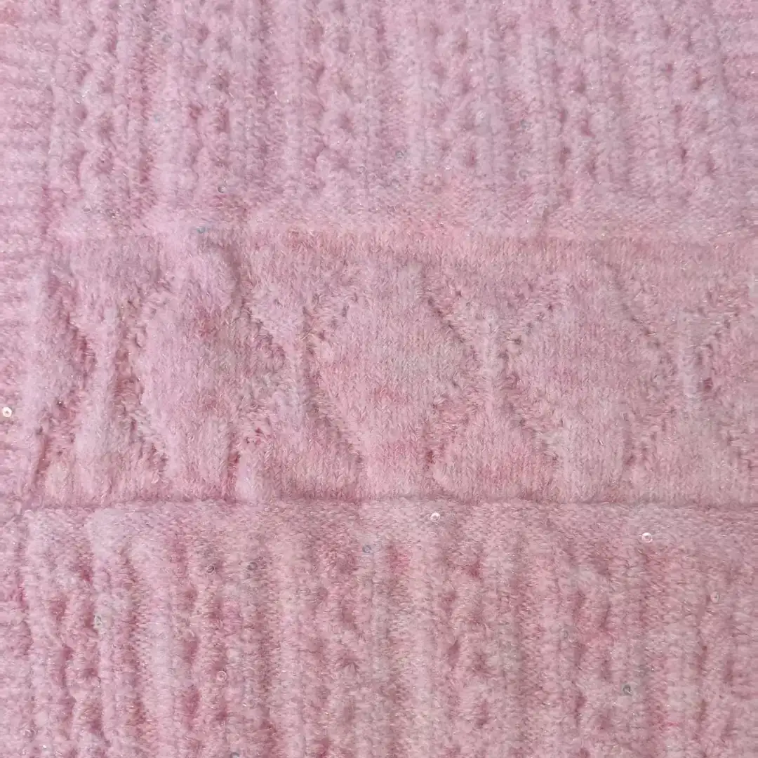 China Yarn for Knitted Jacket (Sweater),Round Neck Pullover (Sweater),Hoodie  (Sweater),Dresses (Pullover) (Sweater) Mossy Yarn Fancy Yarn Wool Acrylic Polyester Lurex Sequin Spandex pink+sparkling color buy from China wholesaler bulk order at wholesale price free worldwide shipping Alibaba