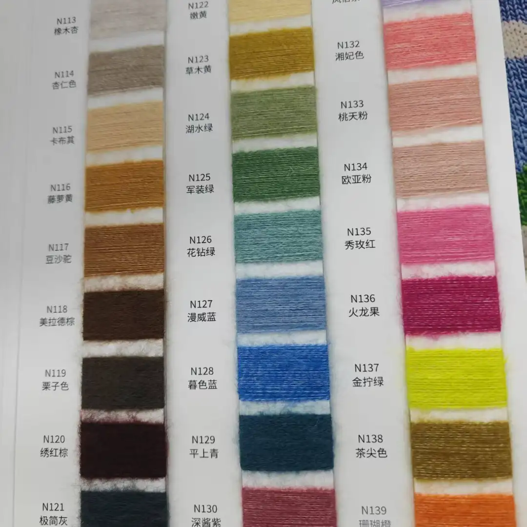 China Yarn for Ladies Vest (Sweater),Open Cardigan (Sweater),Hoodie  (Sweater),Knitted Leggings (Sweater),Men's Pants (Sweater) Mossy Yarn Fancy Yarn Wool Acrylic Polyester Nylon Spandex white+brown+deep blue color buy from China wholesaler bulk order at wholesale price free worldwide shipping Alibaba