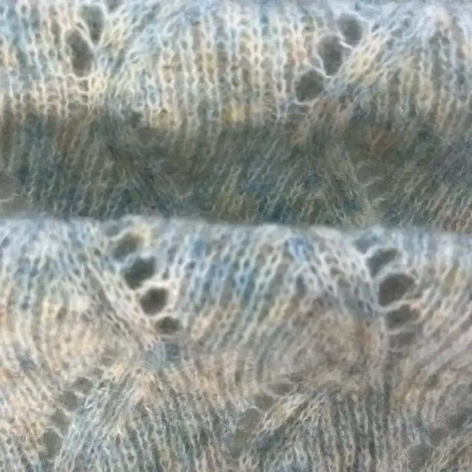 China Yarn for Knitted Jacket (Sweater),Round Neck Pullover (Sweater),Knitted Trousers (Sweater),Ruffle Tight Dress (Sweater) Mossy Yarn Fancy Yarn Mohair Wool Acrylic Nylon Spandex blue+green color buy from China wholesaler bulk order at wholesale price free worldwide shipping Alibaba